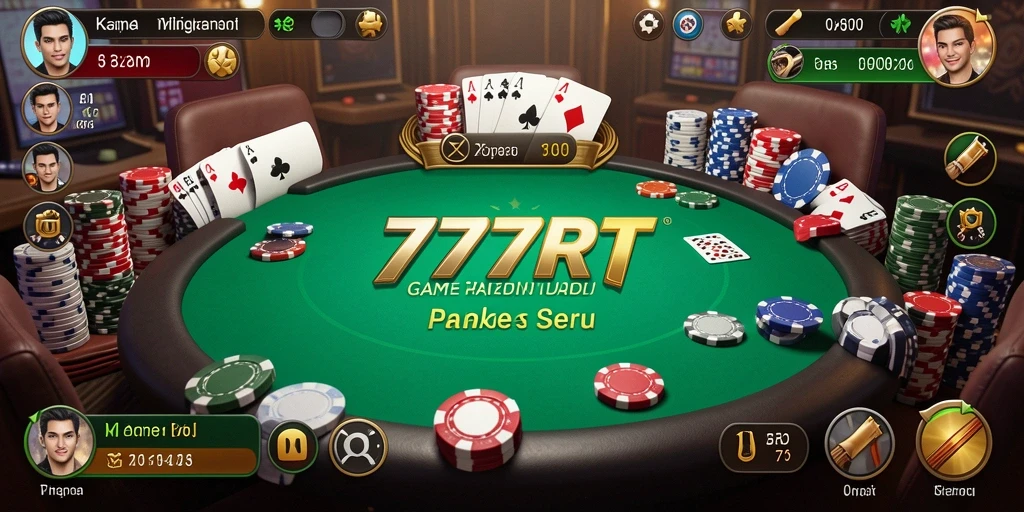 Tampilan menarik dari gameplay Poker di 777RT.