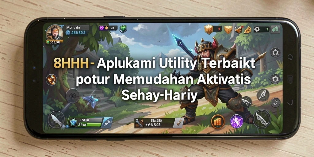 Screenshot utama 8HHH dengan tampilan antarmuka yang menarik.