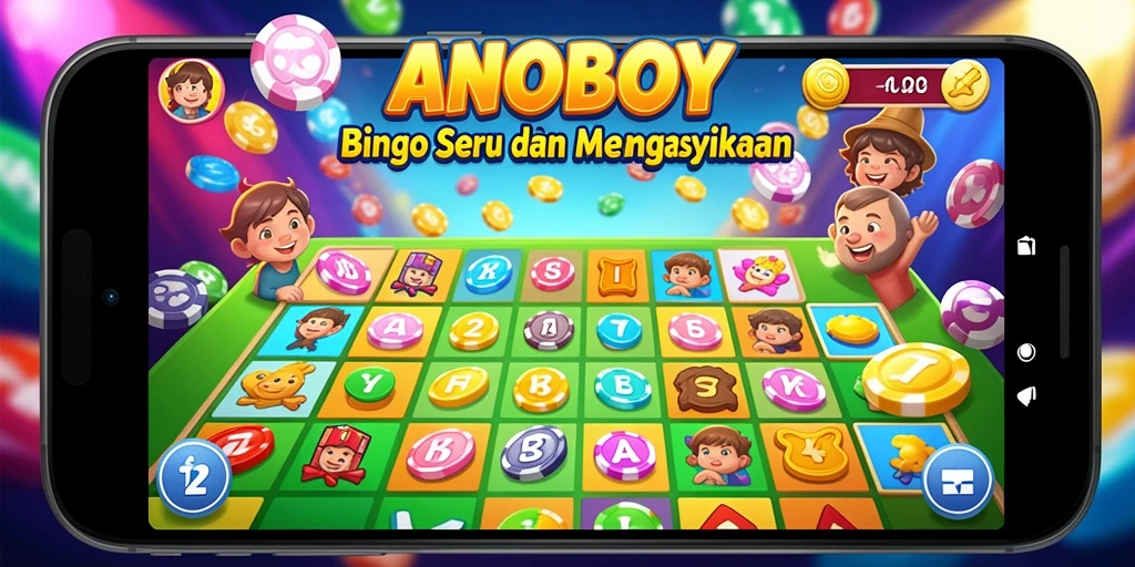 Tampilan gameplay Bingo ANOBOY yang seru dan interaktif.