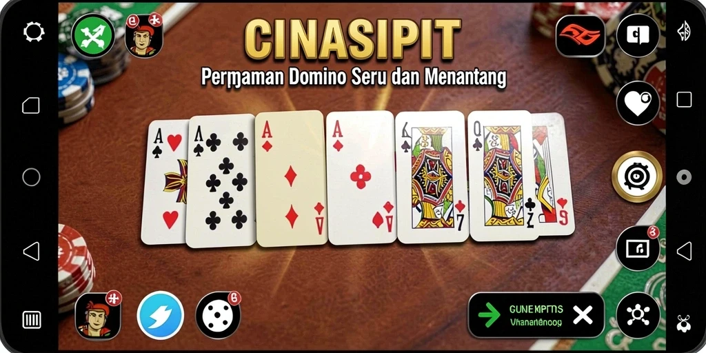 Tampilan menarik dari gameplay domino CINASIPIT yang seru.