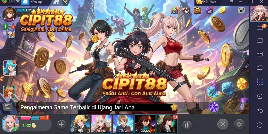 Gameplay CIPIT88 yang penuh warna dan karakter menarik dalam dunia Anime.
