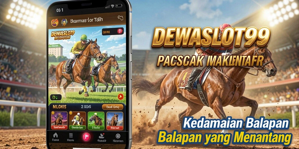 Tampilan gameplay DEWASLOT99 menunjukkan aksi balapan yang mendebarkan.
