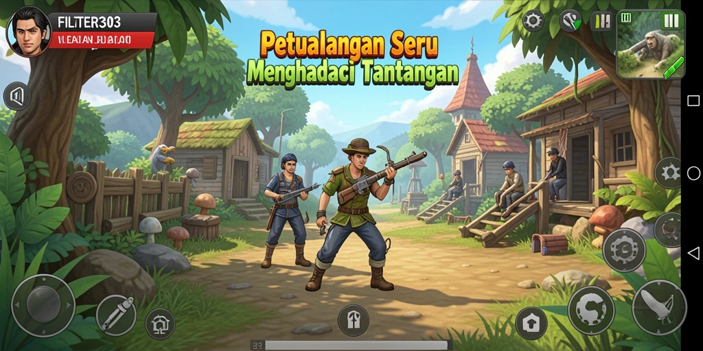 Tampilan gameplay seru dari FILTER303 yang menarik dan penuh tantangan.