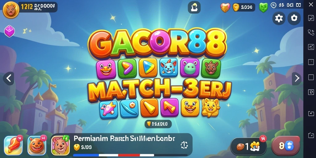 Tampilan gameplay GACOR88 yang penuh warna dan seru.