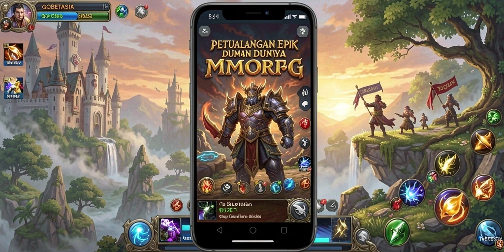 Screenshot GOBETASIA menunjukkan pertarungan seru di dunia fantastis.