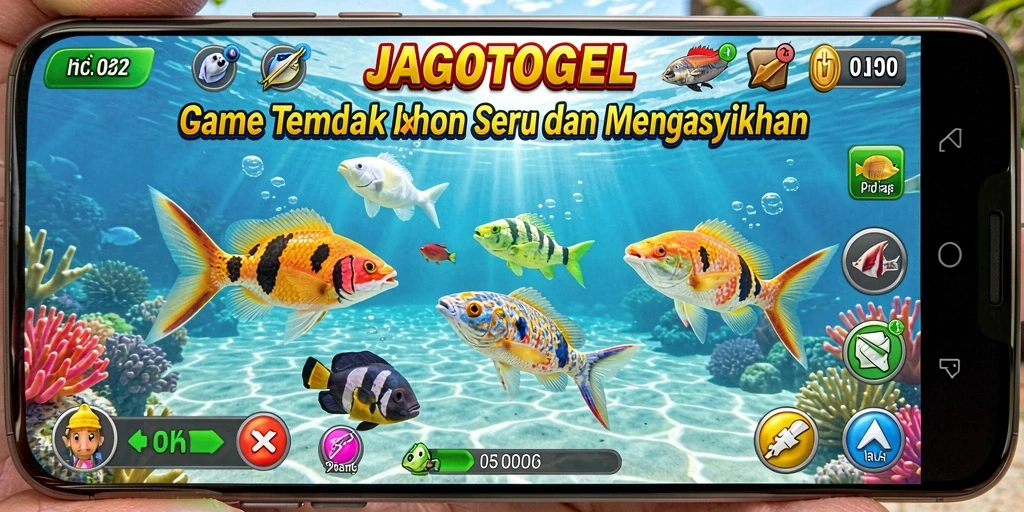 Screenshot gameplay JAGOTOGEL dengan aksi menembak ikan.