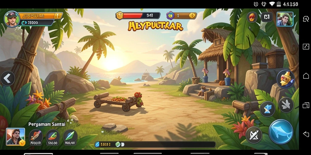 Tampilan gameplay seru dari JOYPUTAR yang penuh warna.