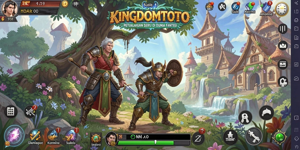 Gameplay <strong>KINGDOMTOTO</strong> yang penuh aksi dan petualangan seru.