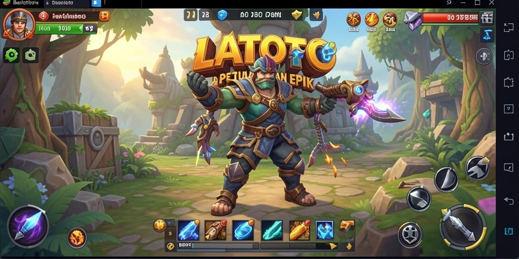 Gameplay LATOTO yang memukau dalam petualangan RPG.