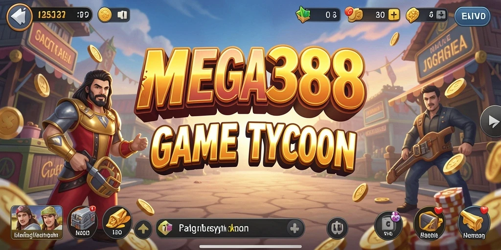 Screenshot gameplay MEGA388 menampilkan simulasi bisnis yang mendebarkan.