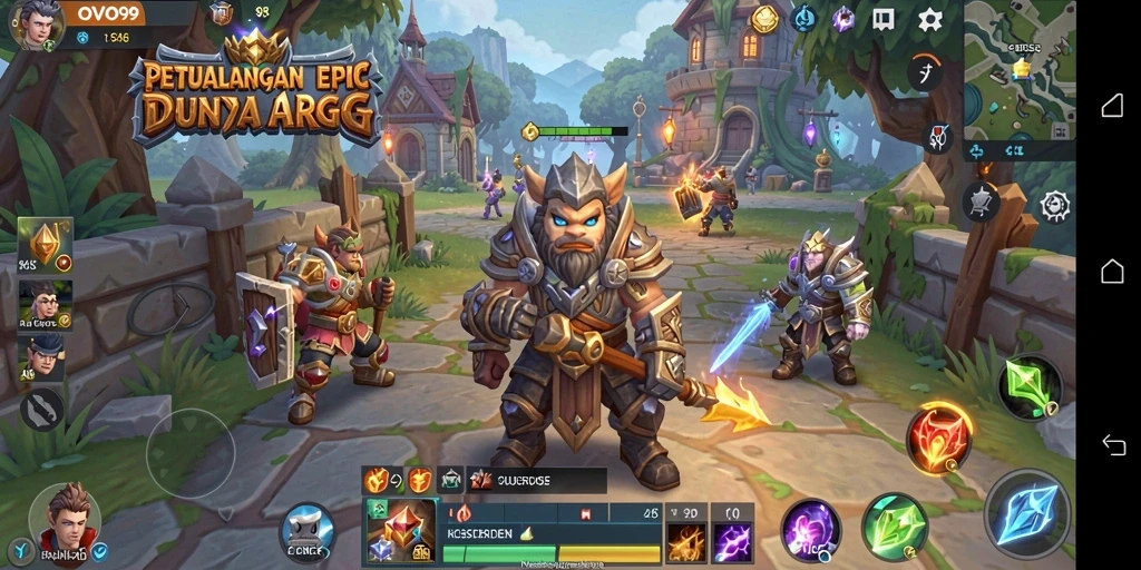 Gameplay epic OVO99 dengan pertempuran seru dan grafis menarik.
