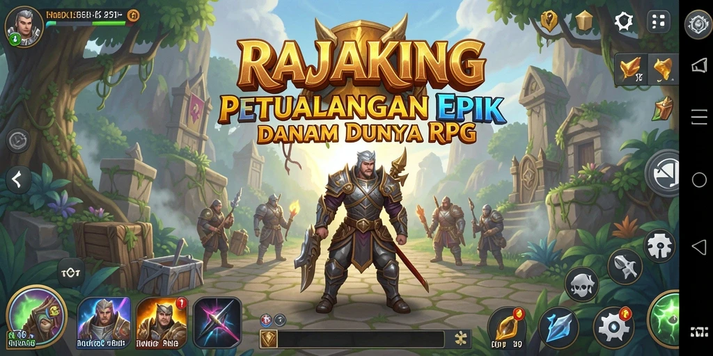 Tampilan gameplay RAJAKING yang menarik dan mendalam.