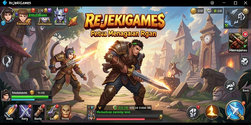 Tampilan gameplay seru dalam REJEKIGAMES, penuh aksi dan petualangan.